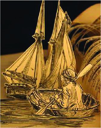Literature and sailing illustration
